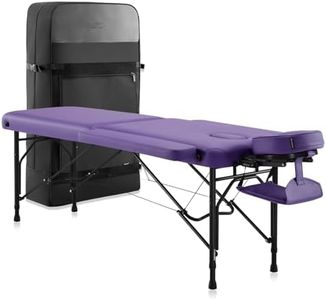 DR.LOMILOMI Ultra-Light Travel-Sized Aluminum Portable Massage Table Spa Bed Package 302 - Halia (English Violet, with Side Arm Extensions)