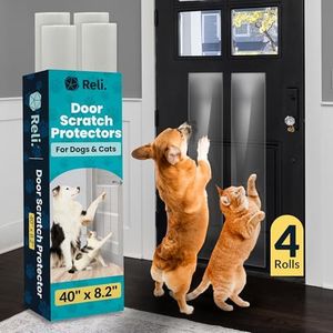 Reli. Door Protector from Dog Scratching (4 Pack) 40" x 8.2" | Anti-Scratch Door Protector for Cats & Dogs | Clear, Durable, Anti-Scratch Shield from Pet Scratching