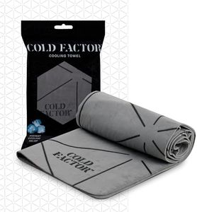 COLD FACTOR Cooling Towels for Sports, Cooling Neck Wraps – Cold Towel for Running, Workout & Outdoor Use, with UPF 50+-Soft and Machine Washable, Reusable Cooling Neck Towel, 13"x29.5" (Gray)