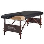 Master Massage Universal Fabric Fitted PU Vinyl leather Ultra-Durable Protection Cover Sheet for Massage Tables, Black