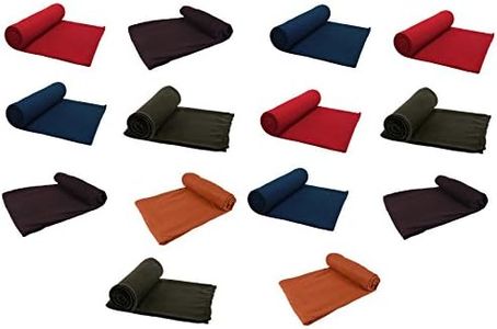 GOYAL'S ® Plain Fleece Warm Single Bed Blanket (Pack of 14)