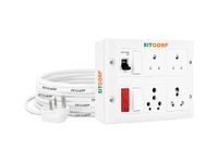 Bitcorp 6A 16A Heavy Duty Extension Board International 4 Socket 2 Switch (3500W) Surge Protector with 30 Meter Long Wire Cable for Charger, Ac, Refrigerator, Washing Machine, Microwave & Appliances