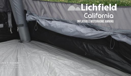 Lichfield California Tall Inflatable Drive Away Awning – Adjustable Height 2.45–2.9m for Campervans, Motorhomes, Vans, RVs