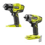 RYOBI P1935N 18-Volt ONE+ Cordless Combo Kit with 3-Speed 1/2 in. Impact Wrench and 3/8 in. 3-Speed Impact Wrench (Tools Only)