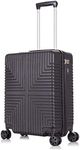 DK Luggage Carry-on 20” Cabin EasyJet, BA, Jet 2 Hard Shell Large Cabin Hand Luggage Approved Suitcase 4 Wheel Spinner ABS30 Black