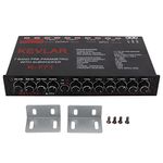 Fydun Car Audio Graphic Equalizer Universal Car Parametric Equalizer Low Pass 7‑Band Variable Gain Adjustment High Level Input EQ for Stereo System Equalizer Car Audio