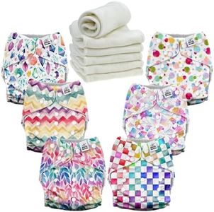 Mama Koala 3.0 Cloth Diapers for Babies, 6 Pack One Size Washable and Reusable Pocket Diapers for Newborns and Toddlers (Gorgeous Dreams)