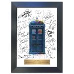 Dr Who Autograph Signed Memorabilia Poster Print Display Doctor Who A3 Black Frame Size 460 x 340mm Display No144