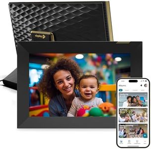 Nixplay Digital Touch Screen Picture Frame with WiFi - 10.1” Photo Frame, Connecting Families & Friends (Black/Gold)