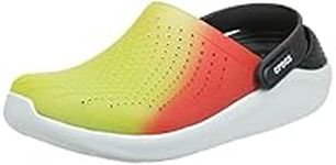 Crocs LiteRide Color Dip Clog, Lime Punch/Scarlet/Almost White, 4 UK medium