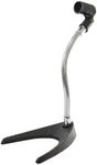 Pyle Desktop Microphone Stand - Universal Tabletop Mic Holder w/ Flexible 8.2'' Inch Gooseneck Mount and Solid U Shape Base - Perfect for Table Desk or Counter - PMKS8