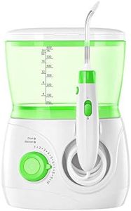 ToiletTree Products Children's Countertop Water Flosser - Dental Oral Irrigator for Kids - BPA-Free Dental Water Flosser with 600mL Capacity and Adjustable Water Pressure - Green