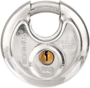 BRINKS 173-70001 Shielded Discus Padlock, 70mm,Silver