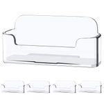 ZIPCCI MPT-4PCS 4 Pack Business Card Holder for desk - Office Clear Business Card Holder Stand,Display Plastic Business Card Stand Acrylic Business Card Holder,Fits 30-50 Business Cards