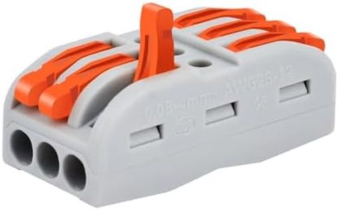 Nineleaf 180PCS Conn-3 3 Pin Wire Connectors, Quick Lever Nut Electrical Connectors, Reusable for 28–12 AWG Wires, Compact & Reliable Electrical Connectors for Home and Industrial Wiring