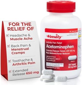 TIME-Cap Labs 225 Caplets Extended Release Acetaminophen 650mg - Pain Reliever & Fever Reducer for Adults, Helps with Headaches, Backaches, Muscle Pain, Toothaches & Menstrual Cramps