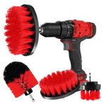 Drill Brush Set Attachment Kit - Pack of 3 - All Purpose Power Scrubber Cleaning Set for Grout, Tiles, Sinks, Bathtub, Bathroom & Kitchen Surface