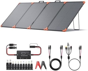 200 Watt Portable Solar Panel for Power Station,Camping Essentials,200W 19V Foldable Solar Panel with PWM Controller for 12V Battery,23.5% High Efficiency IP68 Waterproof 4 Kickstands for RV Camping