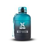 XRT65 Gallon Water Bottle 2.3 Litre | Unbreakable, Leakproof Bottle For Gym & Sports, Office and Home | Protein Gallon BPA & BPS Free Bottle For Camping and outdoor Activities (Turquoise + Black)