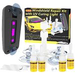 Windshield Repair Kit, Car Windshield Crack Repair for Chips & Cracks, Glass Repair Fluid with Vacuum Pressure Syringes, Car Windshield Chip Repair Kit Quick Fix for Chips, Cracks(Yellow)
