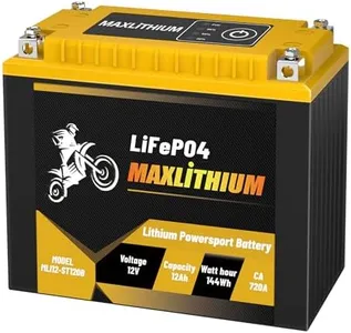 YTX20L-BS/YTX20-BS 12V 12Ah 720A Lithium Powersports Battery with Smart BMS, YTX20H-BS/YTX20HL-BS, Compatible ATV, UTV, Scooter, Snowmobile, 4 Wheeler, Lawn Mower, and Generator Battery, motorboat