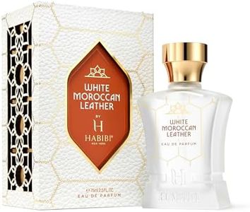 H HABIBI White Moroccan Leather Arabian Cologne for Men - Smooth, Warm, Spicy Men's Cologne - Blended with Exotic Notes of Sandalwood, Amber and Leather - Eau de Parfum for Men