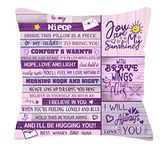 Bommex Gift for Niece Ideas Niece Gift from Aunt Uncle Niece Double-sided Cushion Cover Throw Pillow Cover Pillowcase from Auntie Uncle Niece Birthday Gift Graduation Gift Thanksgiving (NIECE)