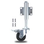 NORJIN 2 Inch Spring Loaded Gate Caster Heavy Duty Gate Wheel with Spring Stopper Device, 60Kg/132Lbs Capacity