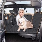 Lekespring Dog Seat Cover for Back Seat, Car Back Seat Extender for Dogs, Hard Bottom Dog Car Seat Cover for Back Seat Camping Mattress, Dog Hammock for Full Size Car SUV Truck Travel Bed