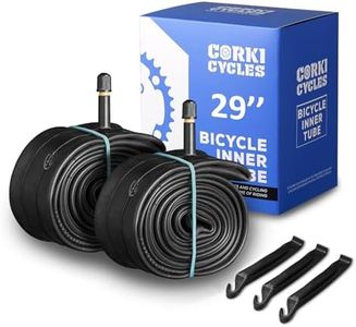Corki Cycles 29 Inch Mountain Bike Tube 29 x 2.125 2.2 2.25 2.3 2.35 2.4 Schrader Valve 32mm, Butyl Rubber 29 Inch Bike Tire Tube 2-Pack
