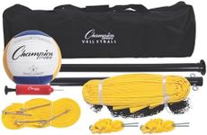 Champion Sports CG204 Outdoor Volleyball Set: Complete Portable Team Sports Set with Net, Poles, Ball & Accessories