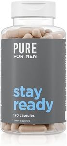 Pure for Men Original Cleanliness Stay Ready Fiber Supplement, 120 Vegan Capsules, Helps Promote Digestive Regularity. Psyllium Husk, Chia Seeds, Oat Fibre, Proprietary Formula