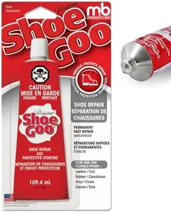 Moneysworth & Best Shoe Goo Adhesive Glue Vinyl Rubber Leather, New 3.7oz (110 mL), Clear (61600)