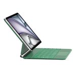 HOU Keyboard Case for iPad Air 11 Inch (M2) 2024, Air 5th/4th Gen, 7-Color Backlight, Floating Stand, Click-Anywhere Trackpad, iPad Pro 11 inch (4th/3rd/2nd/1st) Case with Keyboard, Green