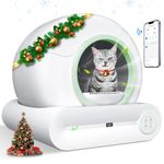 Smart Self Cleaning Cat Litter Box - 65L+9L Low Entry Electric Litter Box for Multiple Cats, Auto Cleaning with APP, Green