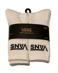 Vans Classics Crew Sock 6-Pack, White, 6.5-9