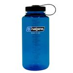 Nalgene Sustain Tritan BPA-Free Water Bottle Made with Material Derived from 50% Plastic Waste, 32 OZ, Wide Mouth, Slate Blue