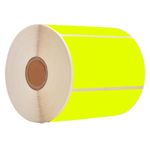2" x 3" Yellow Rectangle Color Coding Labels - Square Color-Code Stickers Permanent Adhesive, Write-On Surface - 250 Labels/per Roll