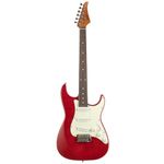 EART Electric Guitar SSS Single Coil Pickups,Solid-Body,Stainless Steel Frets Right Handed-Rosewood Fingerboard-Red