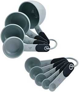 KitchenAid KE475OHGSA Classic Measuring Cups and Spoons Set, Set of 9, Gray