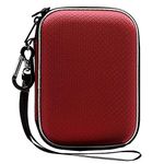 Lacdo External Hard Drive Carrying Case for Western Digital WD My Passport Mac for Ultra/WD Black P10/WD Elements 2.5 inch EVA Portable Storage Cable Case HDD 1TB 2TB 3TB 4TB 5TB Travel Cover, Red