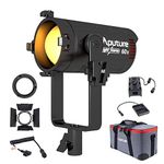 Aputure Light Storm 60x LED Video Focus Light 60W Two-Tone 2700K-5600K LED Continuous Lighting with Built-in Barn Doors 9 Lighting FX Supports Application Control