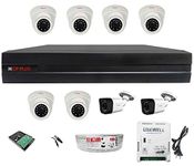 CP Plus 8 Channel HD DVR Kit with 6 - 1.3 MP Dome Cameras, 2 - 1.3 MP Bullet Camera, Power supply and all required accessories