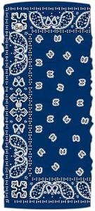 BUFF Adult CoolNet UV, Multifunctional Neckwear, Worn 12+ Ways, Black and Blue Patterns, Santana Navy, One Size