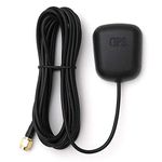 Waterproof GPS Antenna for Car, SMA Male Plug, Magnetic Base, Navigation for Marine Boat Car Vehicle