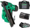 Metabo HPT 18V MultiVolt Brushless Pro 15-GA Angled Finish Nailer Kit, 15 Gauge Finish Nailer, Power Tool with 2.0Ah Lithium Ion Battery, 1-1/4" to 2-1/2" Nails, Powerful Brushless Motor, NT1865DAA