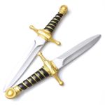 Hoappa 15" Foam Dagger Martial Arts Weapon, Realistic Fake Short Sword Prop for Costume Accessory, 2 Pack