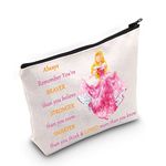 WZMPA Princess Cosmetic Makeup Bag Movie Fans Gift You Are Braver Stronger Smarter Than You Think Princess Makeup Zipper Pouch Bag For Women Girls (Always Sleeping), Always Sleeping Aurora