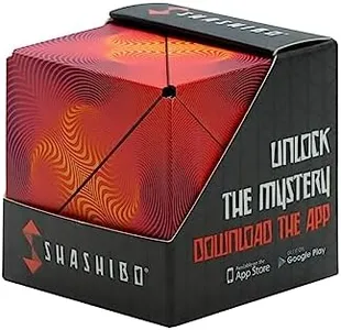 SHASHIBO Shape Shifting Box - Award-Winning, Patented Fidget Cube w/ 36 Rare Earth Magnets - Transforms Into Over 70 Shapes, Download Fun in Motion Toys Mobile App (Original Series - Optical Illusion)