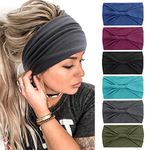 Headbands for Women Wide Boho Head Scarfs Wraps Yoga Hairbands Elastic Sport Running Turbans Head Bands